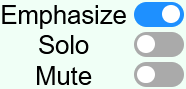 Emphasize/Solo/Mute